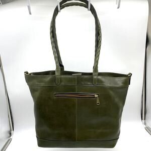Patricia Nash Convertible Leather Mallory Tote Soft Olive Color Purse